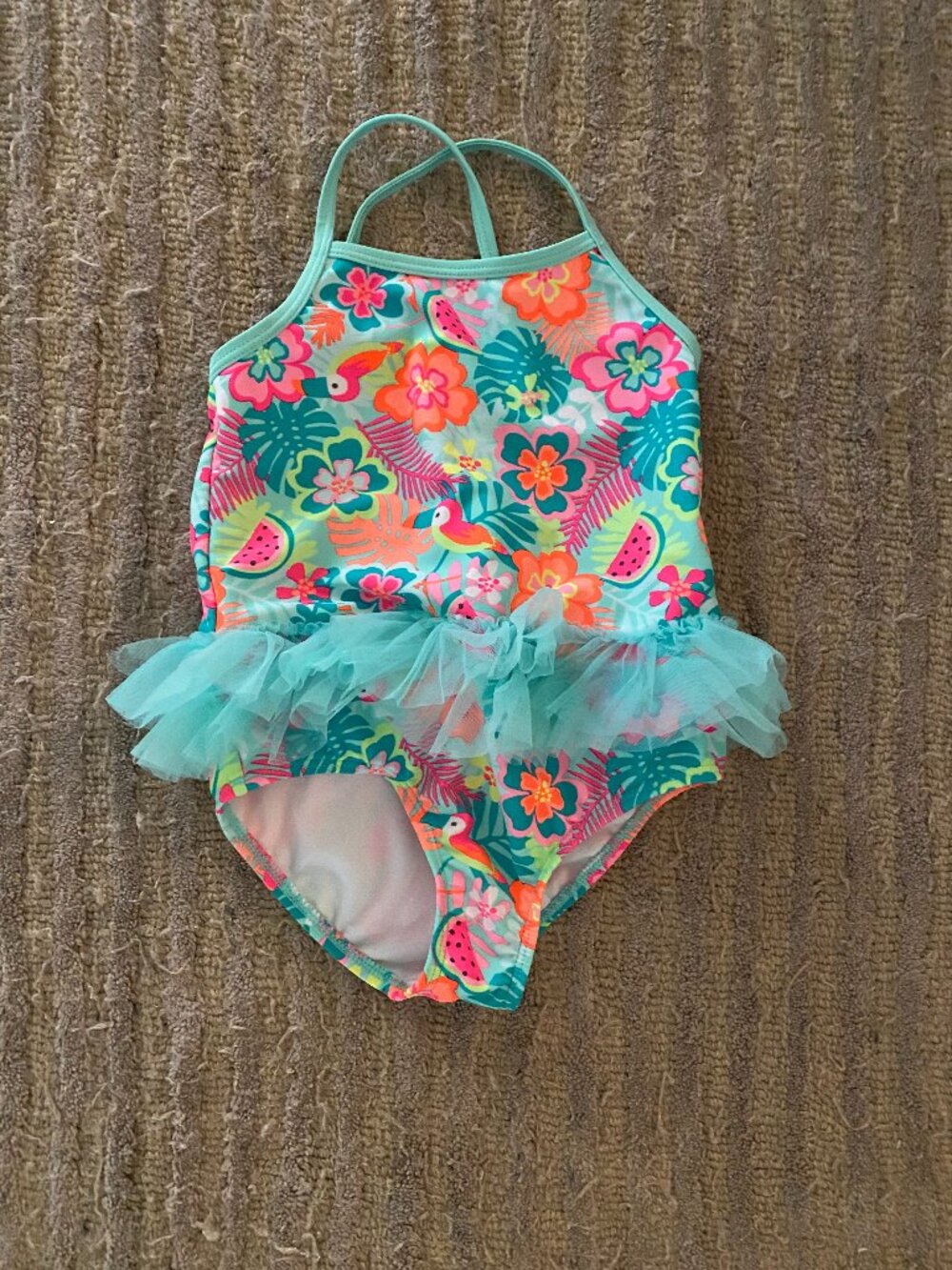 4T Tropical Swimsuit with Tutu